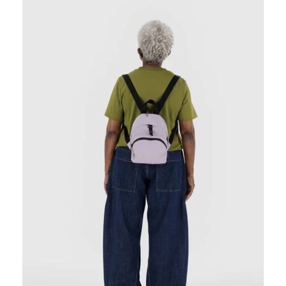 NWT BAGGU Mini Nylon Backpack Dusty Pink - Picture 2 of 5